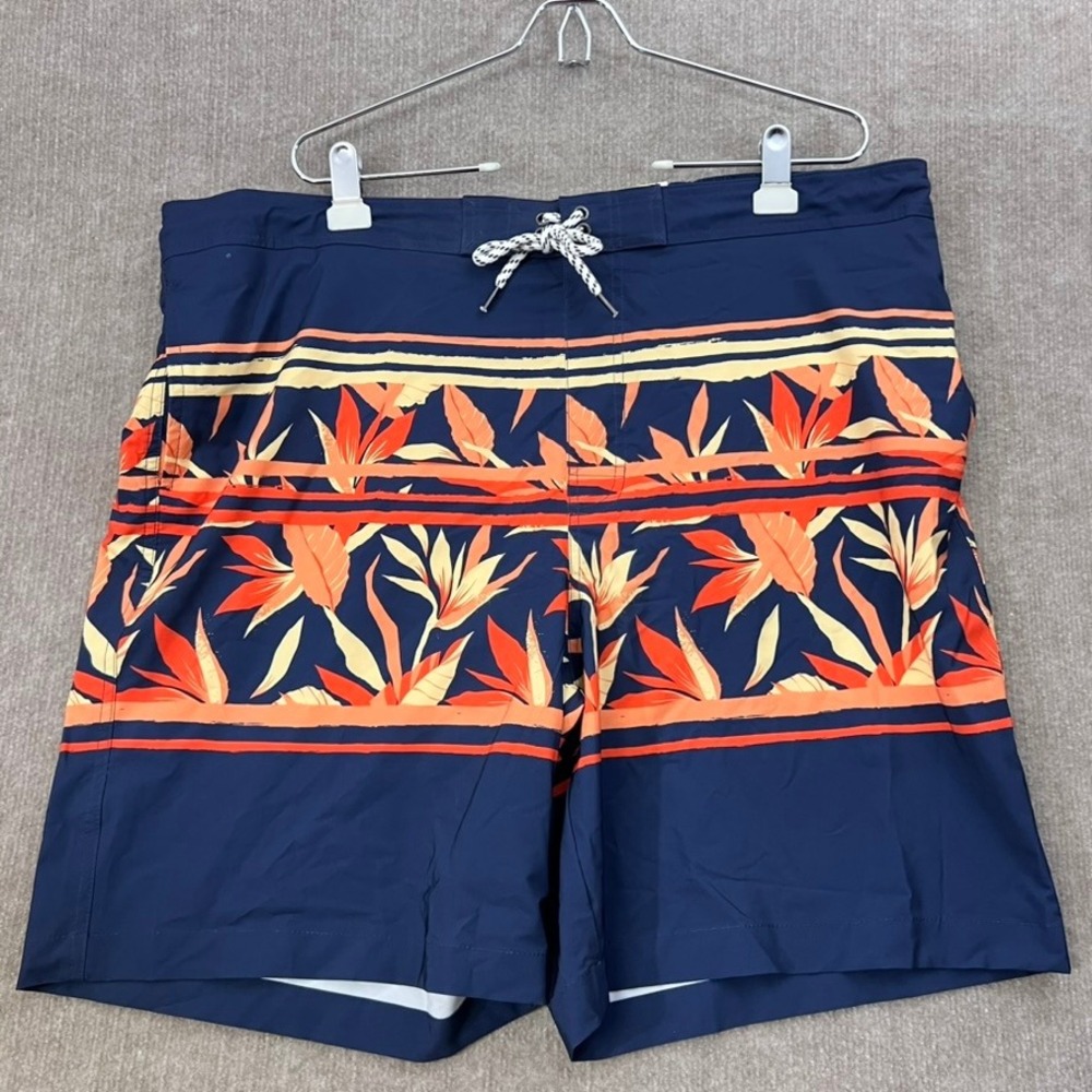 Sonoma Goods For Life XXL Board Shorts Swim Trunks Floral Print Navy Blue